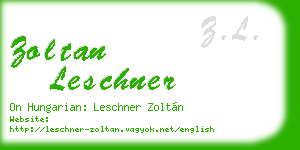 zoltan leschner business card